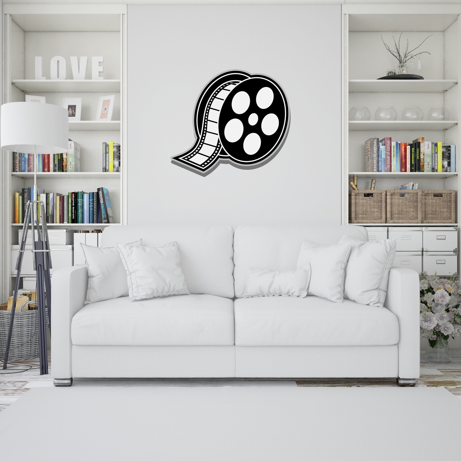 Movie Reel Cinema Film Wall Sticker Decor Car Vinyl Decal Living Room Real