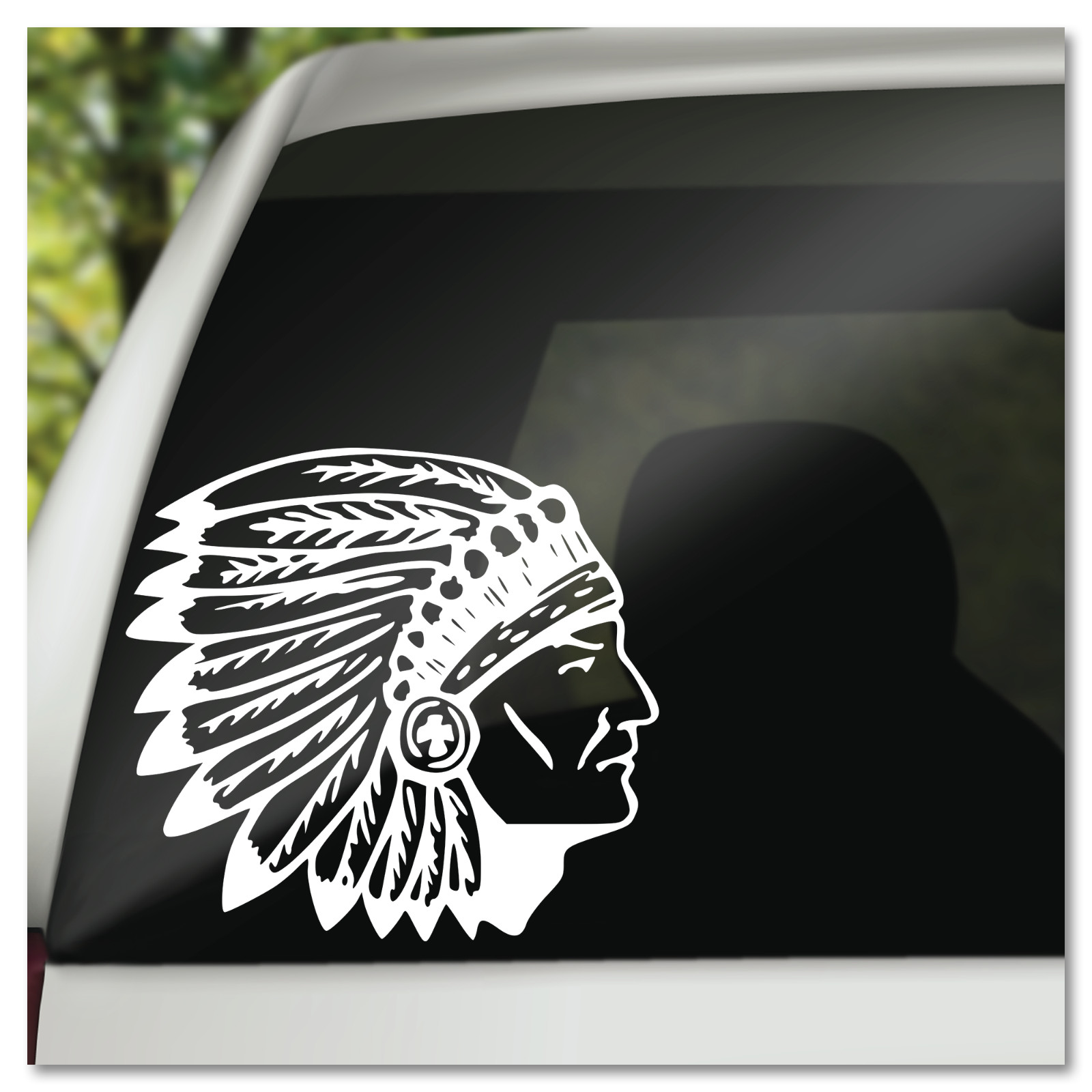6" Boho Native American Chief Vinyl Decal Sticker