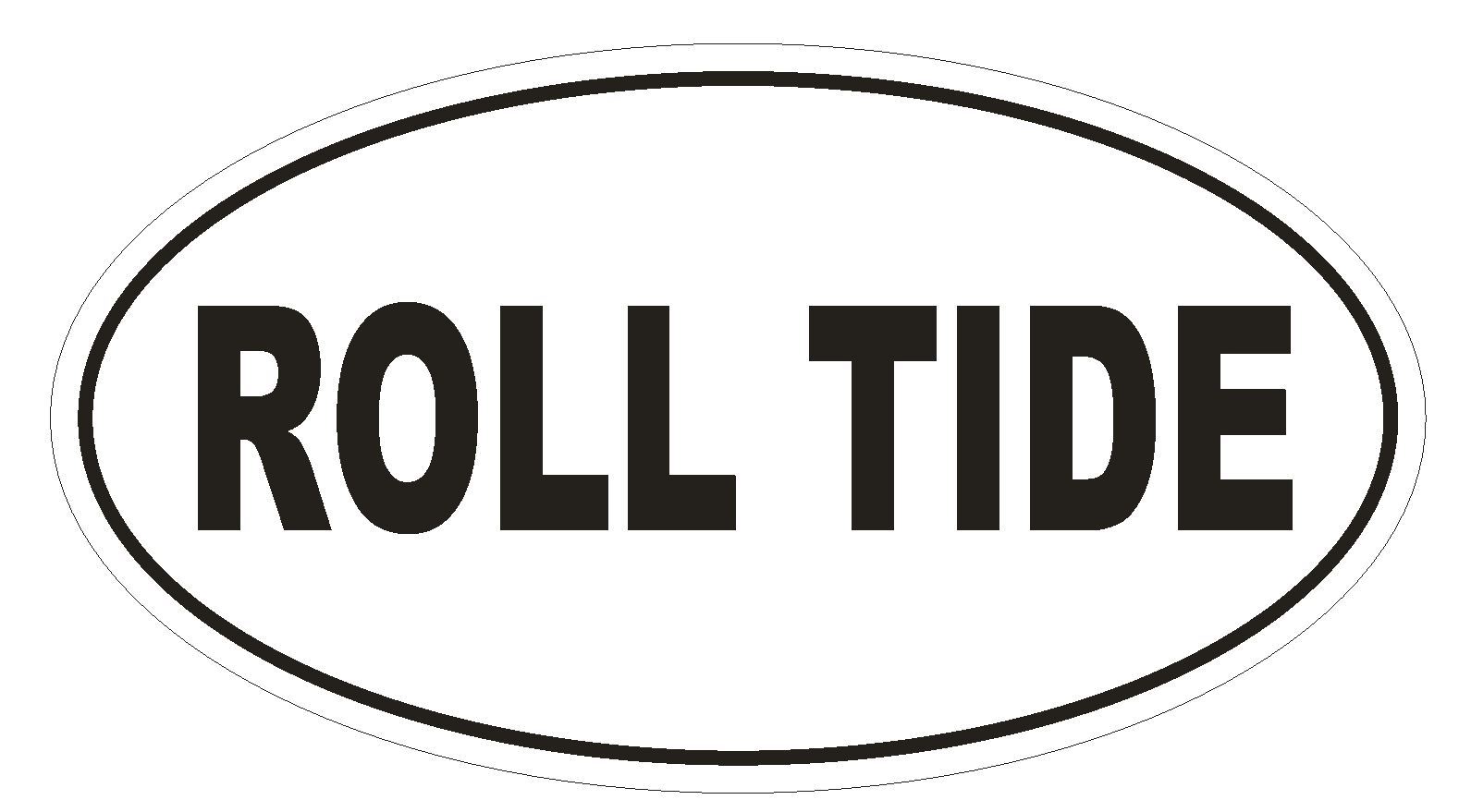 Roll Tide Alabama Oval Bumper Sticker or Helmet Sticker D883