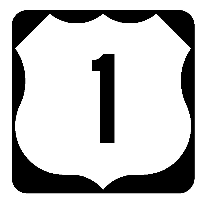 US Route 1 Sticker Decal R1058 Highway Sign Road Sign