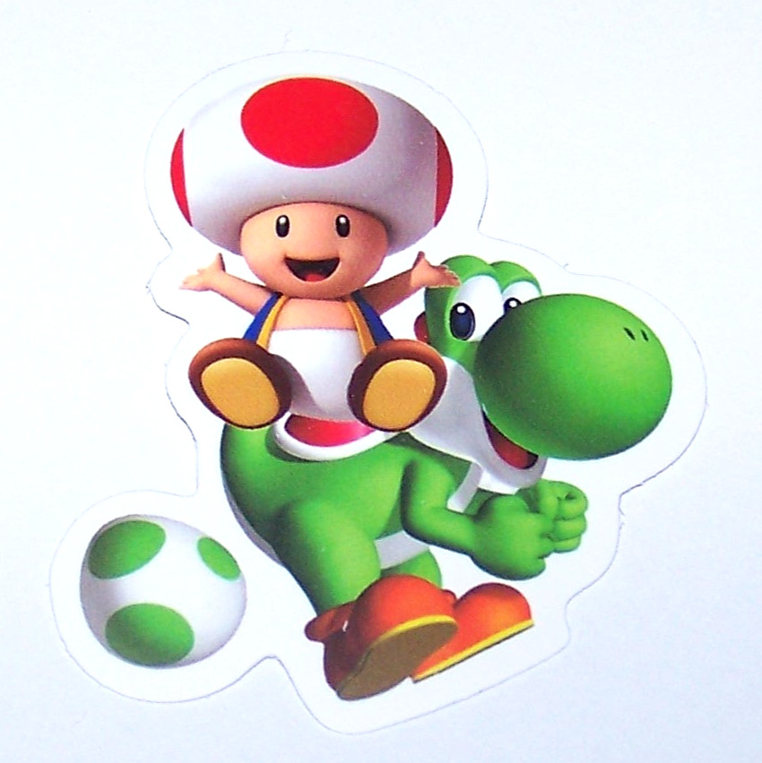 Super Mario Bros Cut Sticker Decal Movie Nintendo Video Game – TOAD & YOSHI