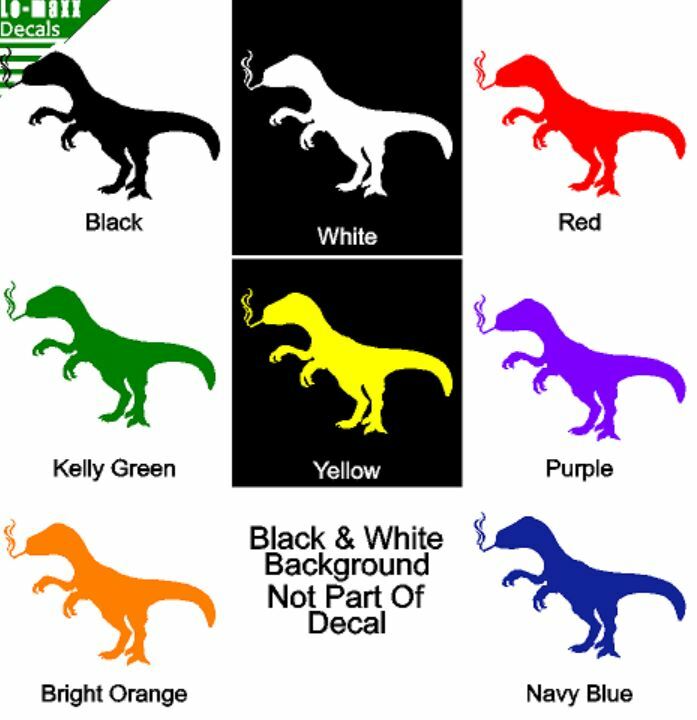 Smoking Dinosaur Art Custom Design Various Sizes & Colors Die Cut Vinyl Decal