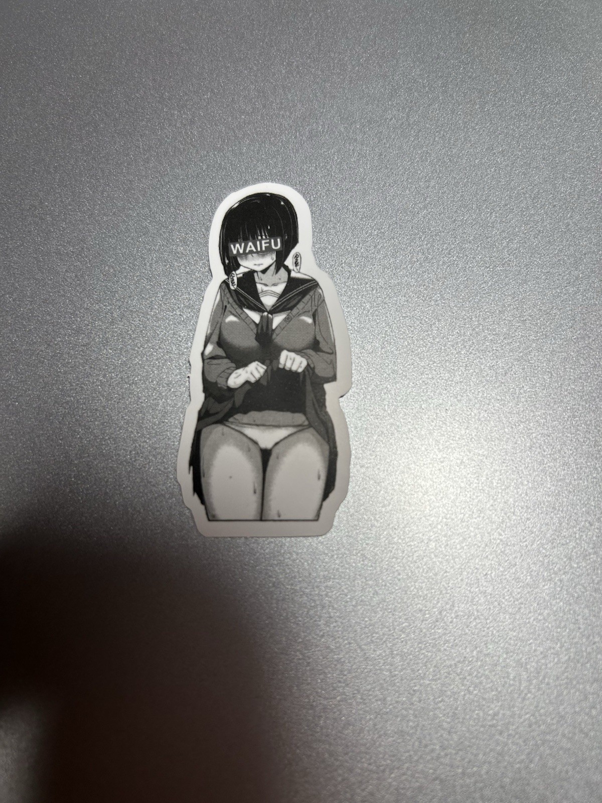 black and white waifu lewd sexy girls stickers #8