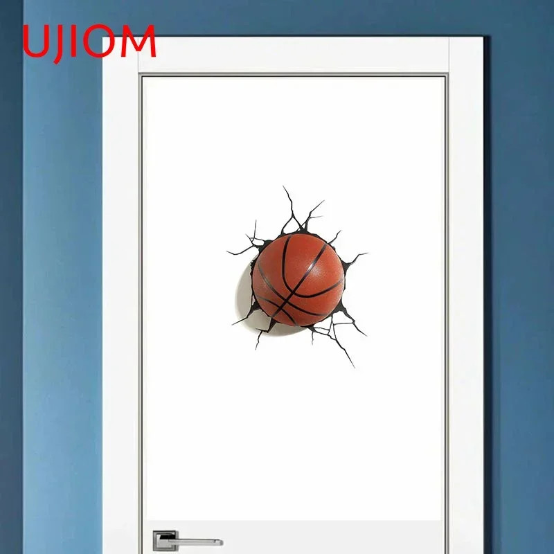 UJIOM 13cm Basketball Crack Creative Wall Sticker Scratch Proof Anime Decal