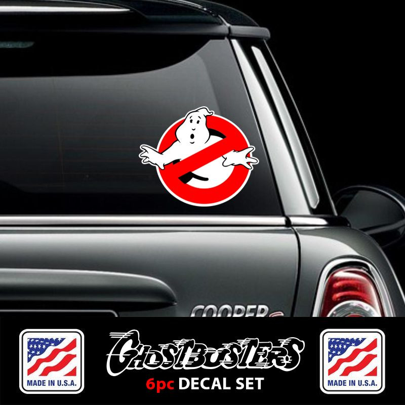 GHOSTBUSTERS Sticker Decal *6 Piece Set* Car, Bumper, Wall, Indoor Outdoor, 3M