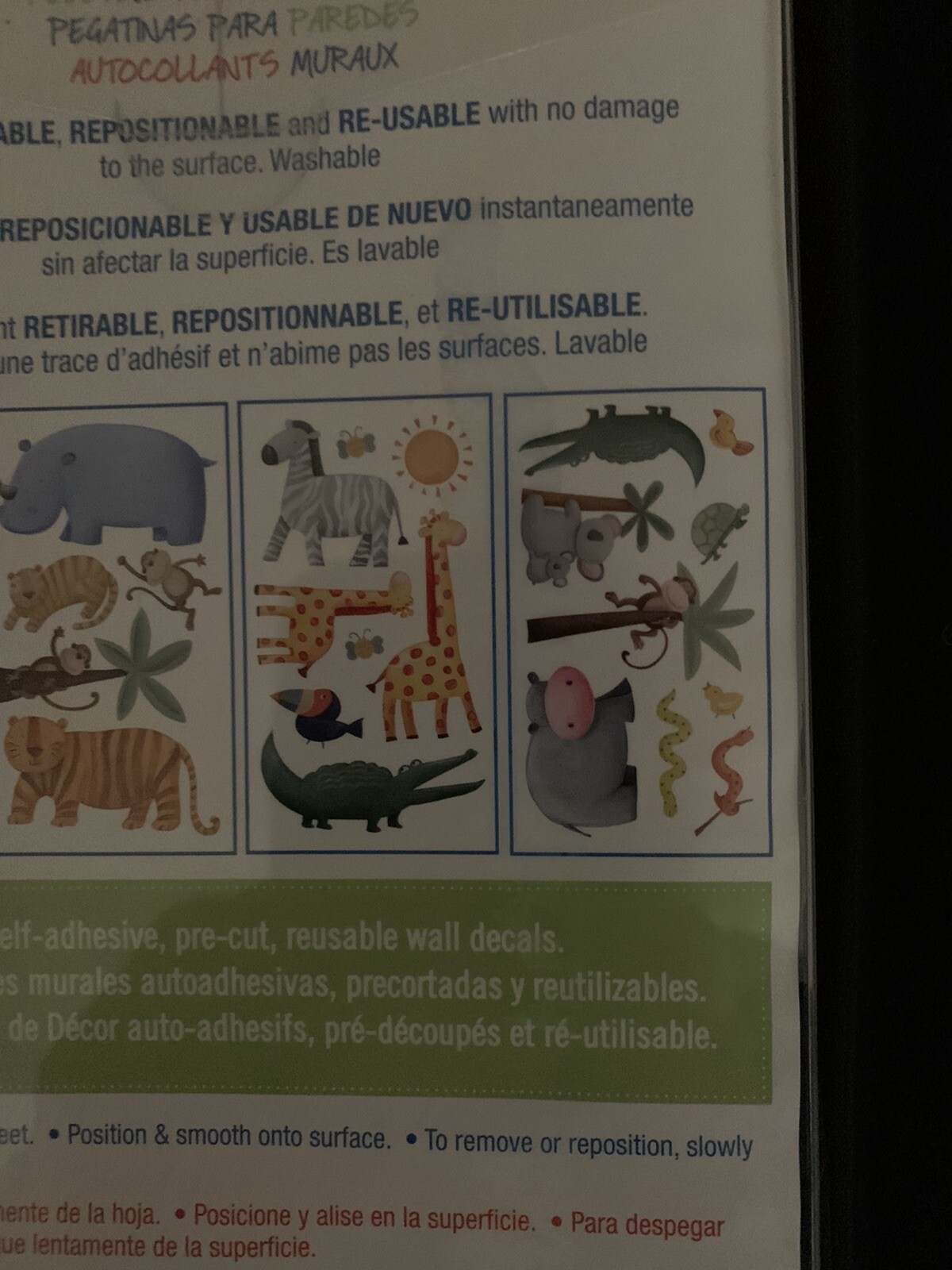 RoomMates 29 Animal Peel and Stick Wall Decals Stickers Elephant Lion Giraffe