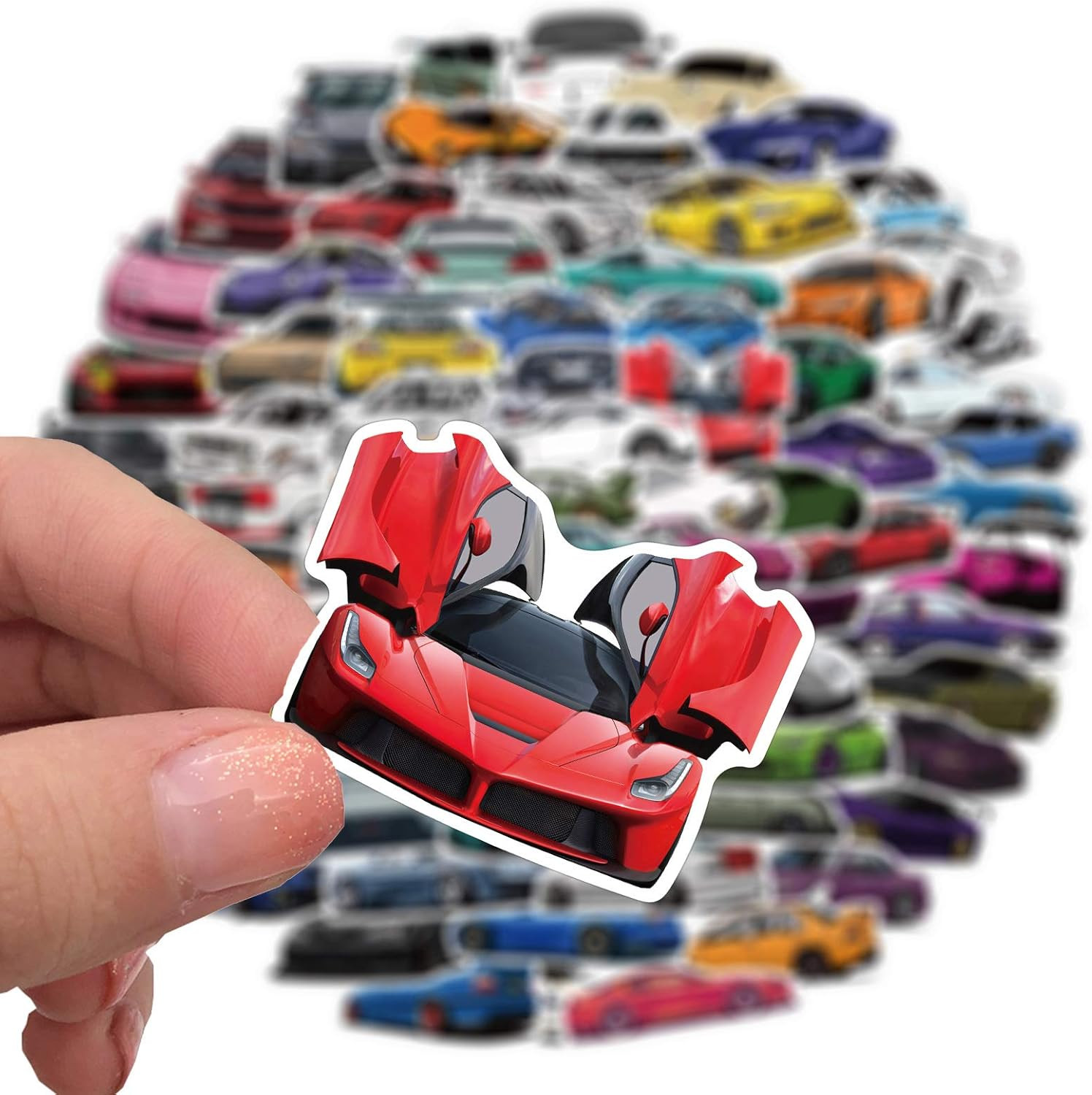 100 Pack Racing Car Stickers – Waterproof Stickers for Kids, Adults – Laptop, Gu
