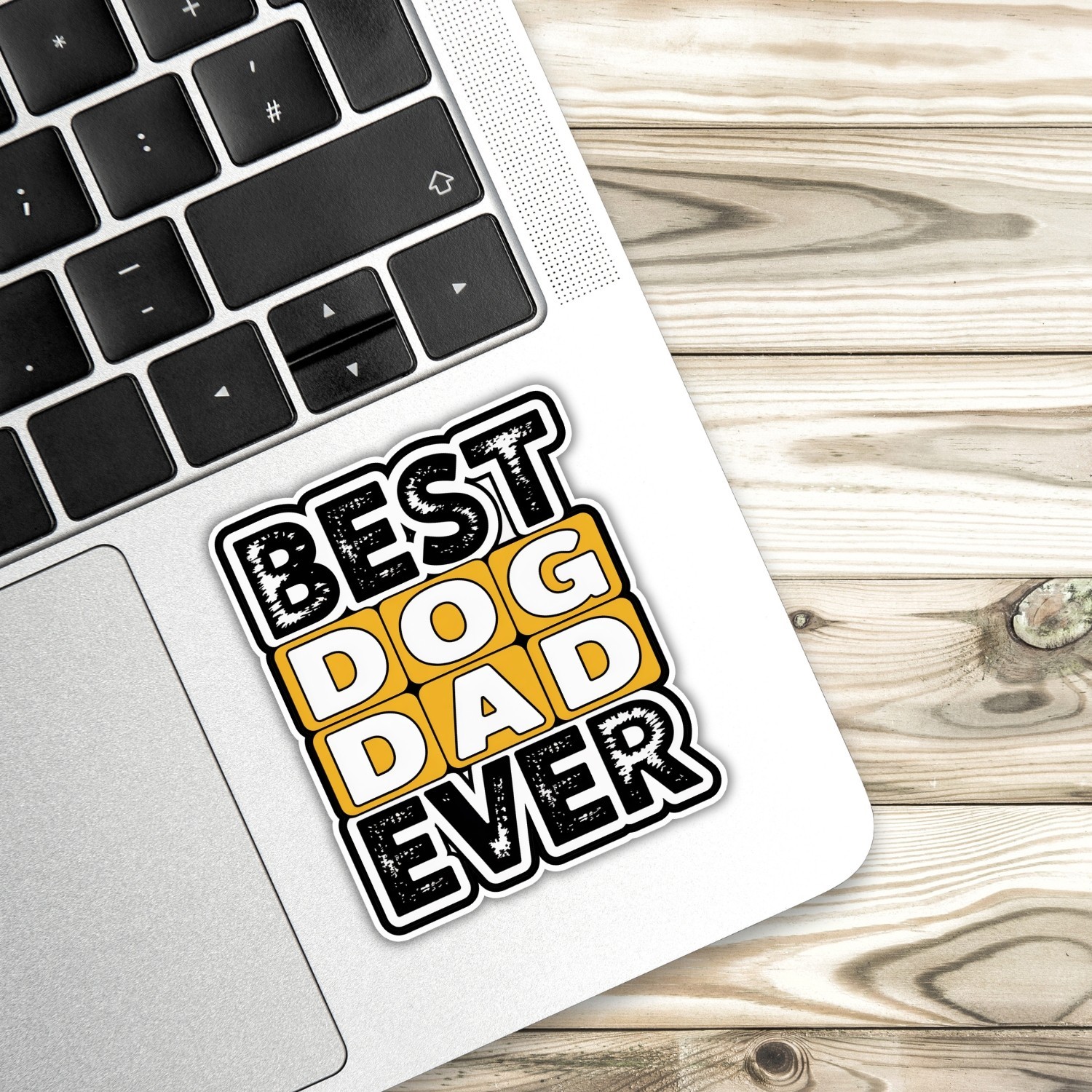 4pcs Best Dog Dad Ever Stickers – Funny Vinyl Decals for Bottle, Laptop