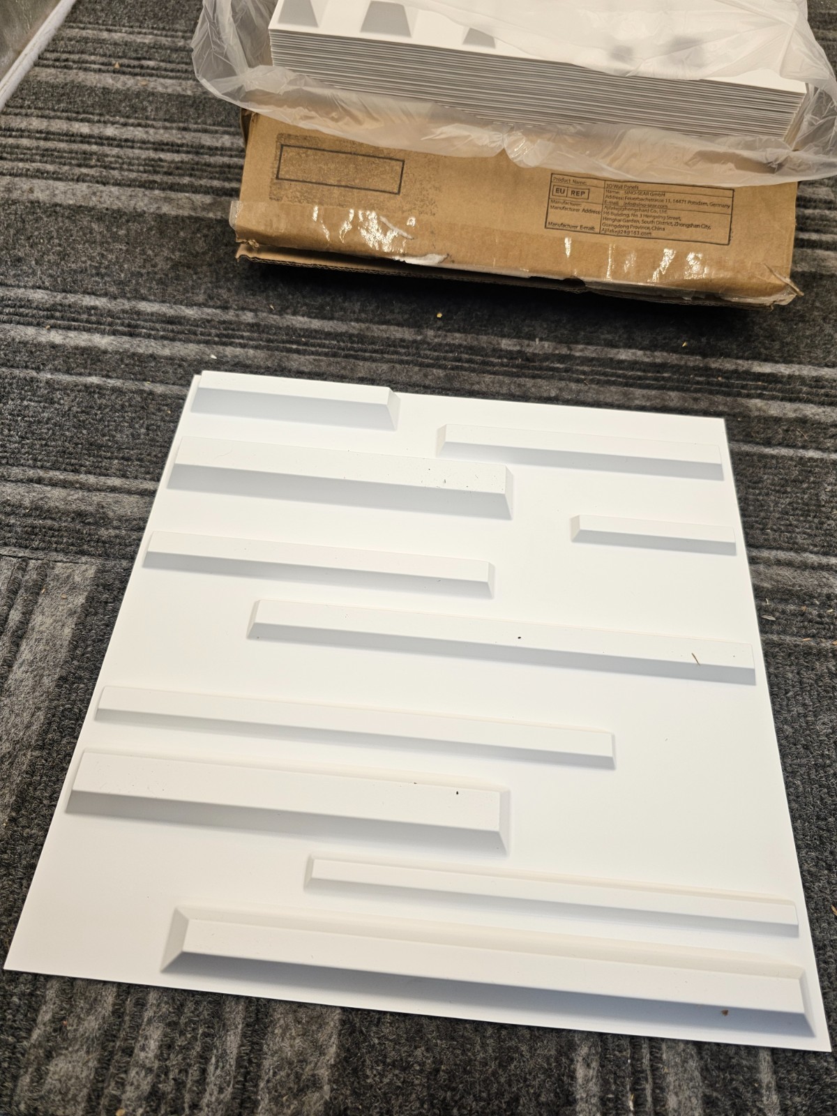 (QTY 33) 3D Wall Panels White PVC Geometric Interior Accent 11.8×11.8 In