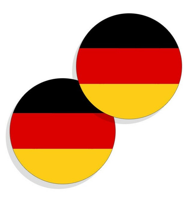 Germany Flag Stickers Flag Decals Vinyl Stickers Round Indoor Outdoor 4pack