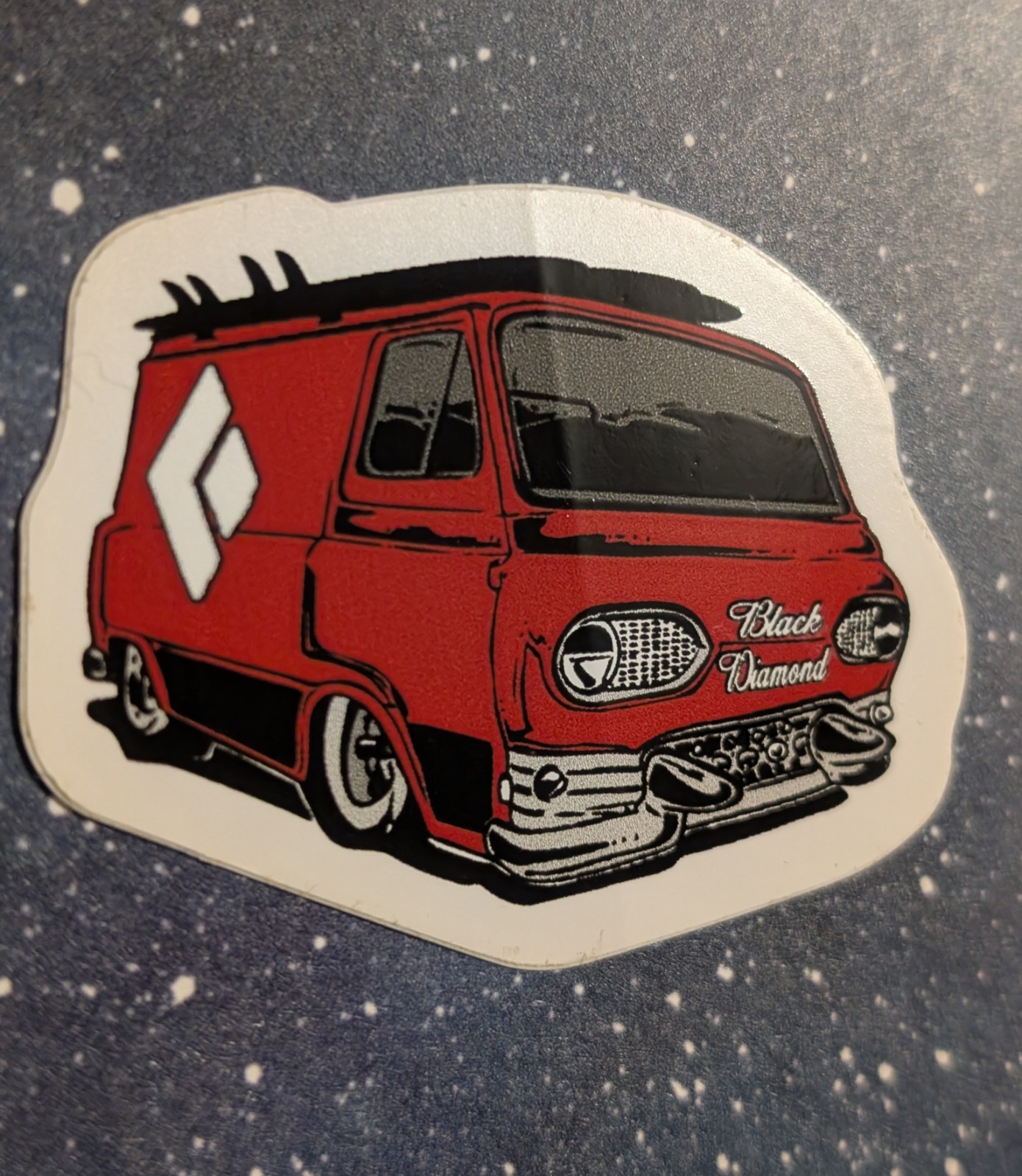 Black Diamond Red Econoline Van Sticker – Mountain Sports Hiking Climbing Skiing