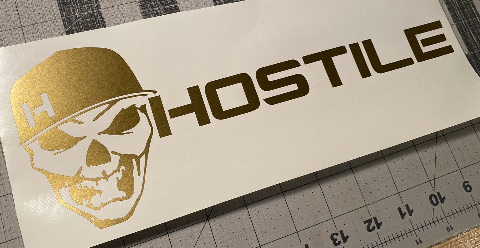 Vinyl Decal for Window – Hostile Off-Road Tires (Full Logo)