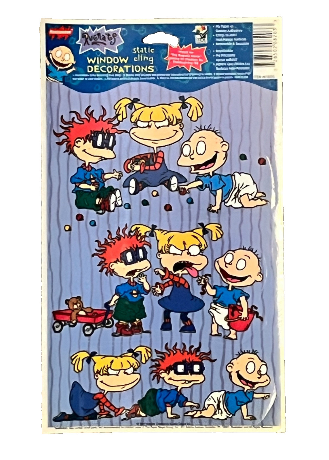 1997 Nickelodeon Rugrats Static Cling Window Decorations Tommy Chuckie Lot Of 3