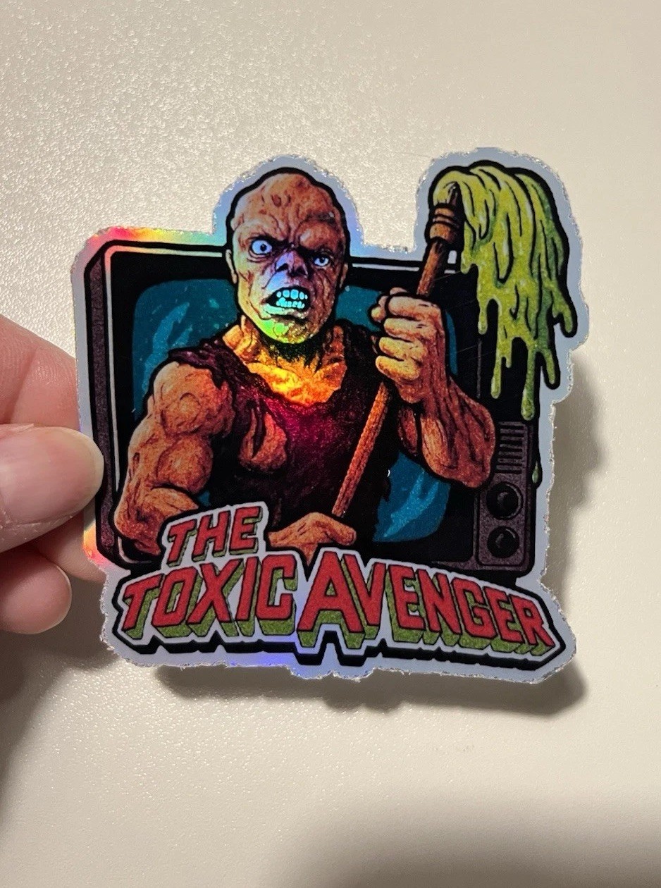 The Toxic Avenger 3 Inch Waterproof Holographic Vinyl Sticker