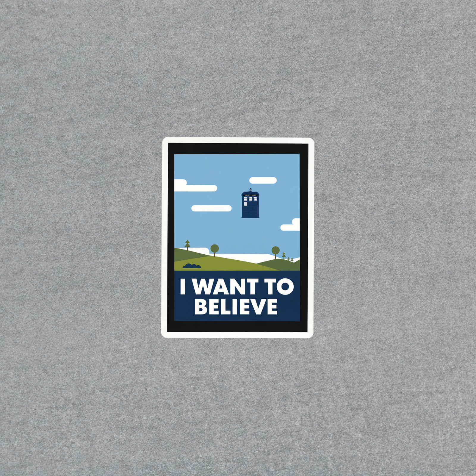 I Want to Believe X-Files Inspired Sci-Fi Geek Sticker #5493