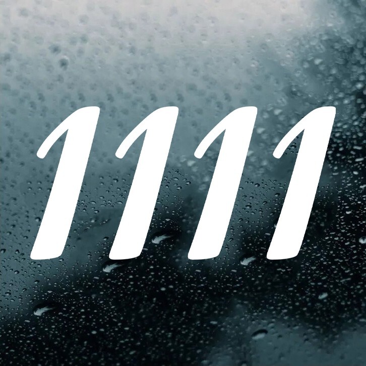 1111 Angel Number Vinyl Decal | Intuition Alignment Numerology | Die Cut Sticker