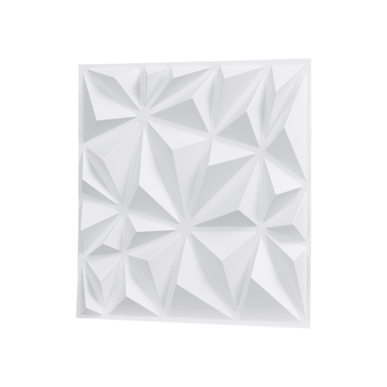 33 Pack White 3D Wall Panels Decorative PVC Tile 11.81" X 11.81" Diamond Design