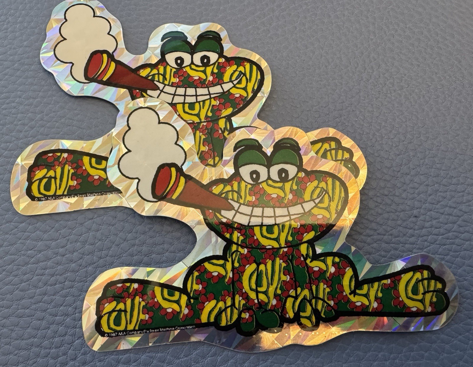 Lot 2 SMOKING FROG Prism Quality Sticker Decal Unique & Colorful Vending? LOVE