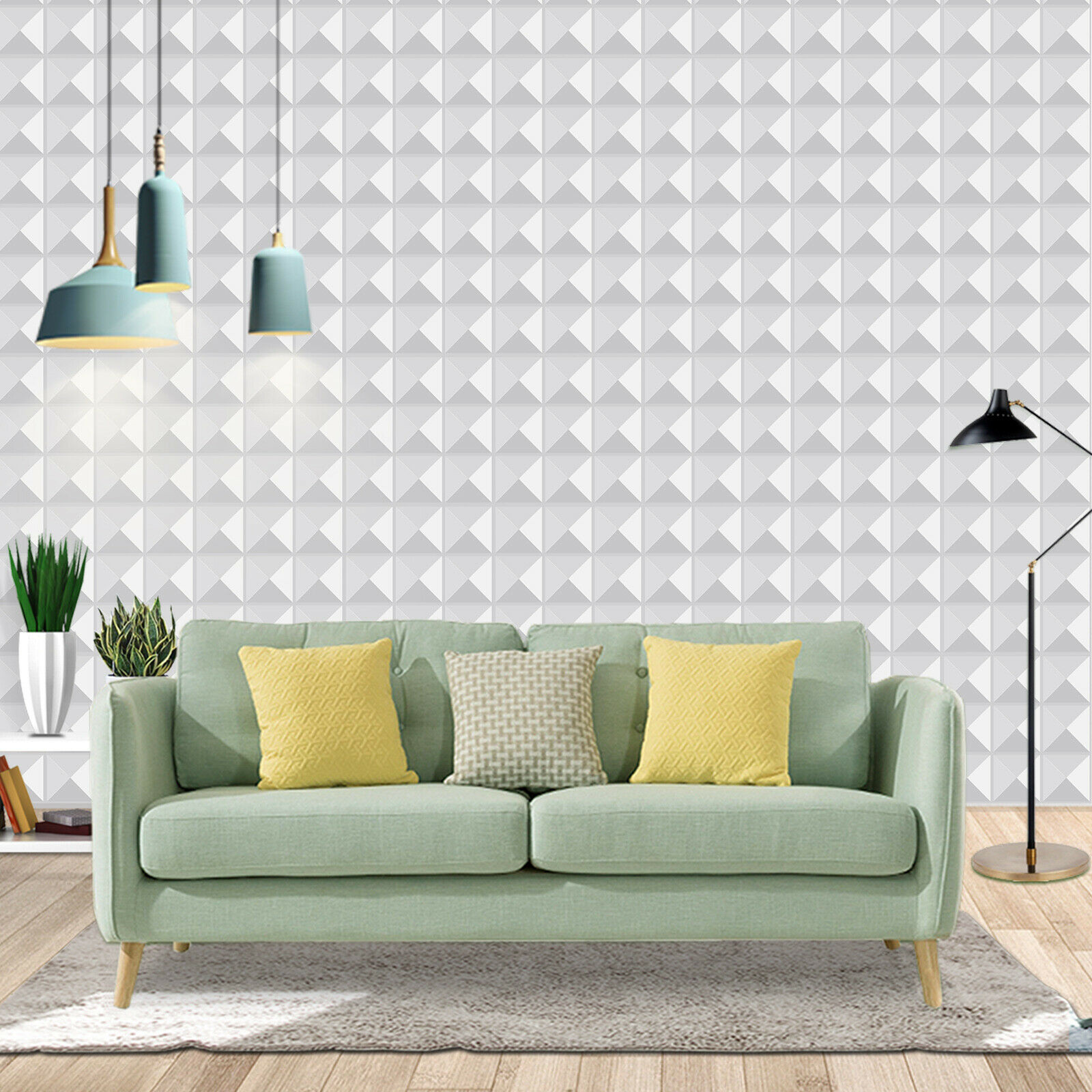 12 Tiles 3D Wall Panels PVC Tiles Textured Bricks Art Design DIY Wallpaper