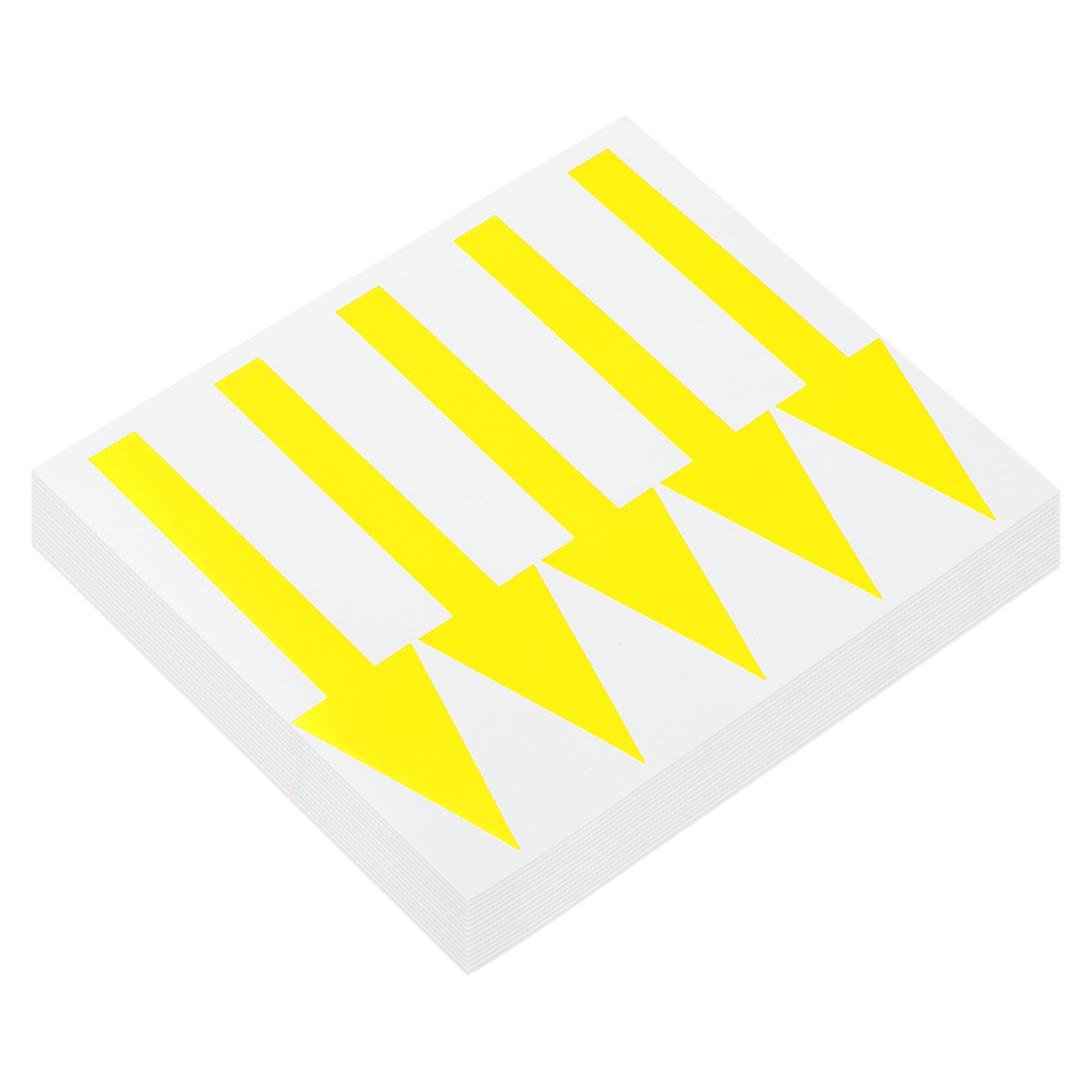 Arrow Sticker, (6×1.5 Inch, Yellow) (80 Pcs), Waterproof Arrow Sign Sticker