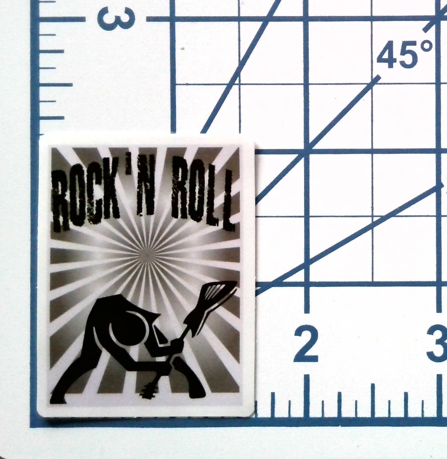 Rock N Roll Vinyl Sticker – Guitar Player Smash Die Cut Durable Ready to Ship