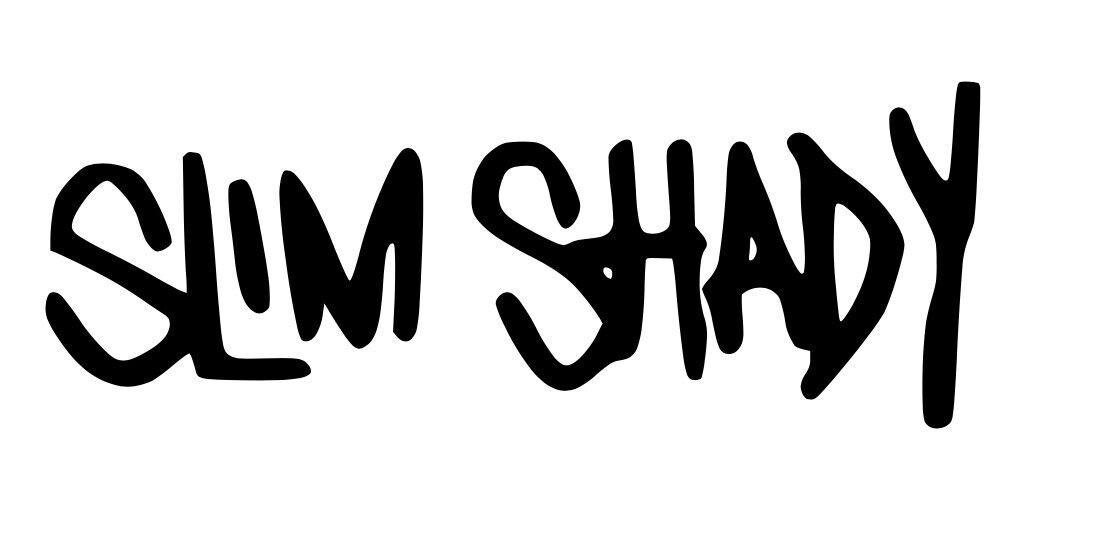 SLIM SHADY – EMINEM Vinyl Die Cut Car Decal – FREE SHIPPING