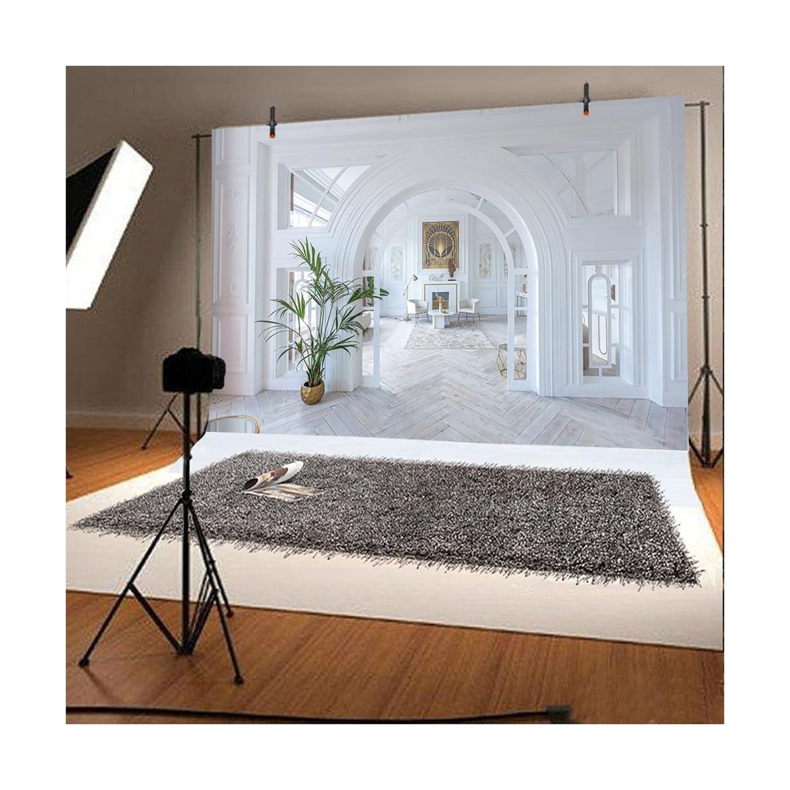 20x10ft Modern Room Interior Backdrop Boudoir Living Room Backdrops Zoom Meet…