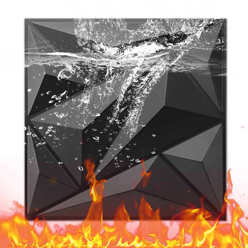 50/100X Matte 20×20 in Square 3D Diamond Textured PVC Stick On WALL PANELS Event