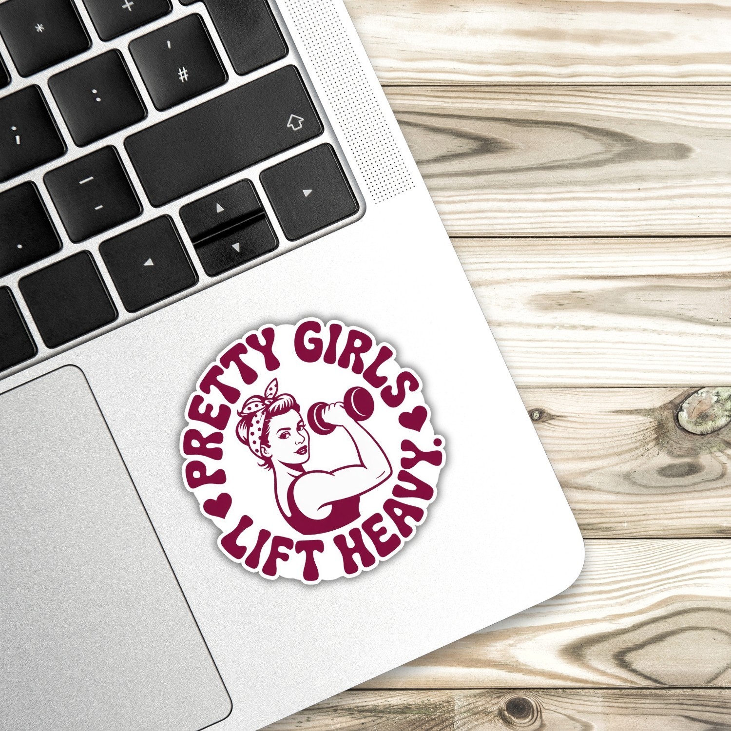 Gym Girl Powerlifting Stickers: Funny Fitness Decals – 4PCS