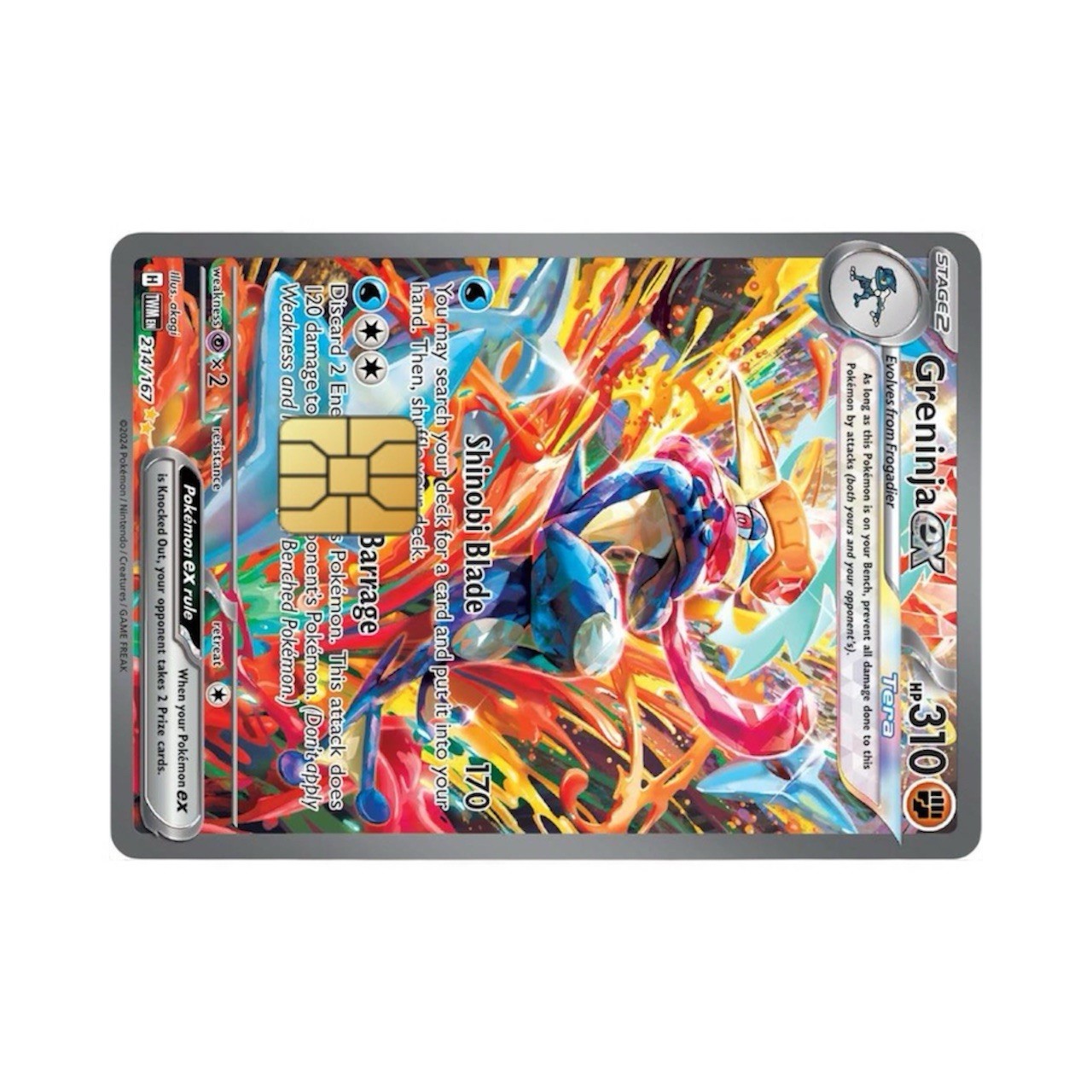 Greninja 214/167 Twilight Masquerade Credit Card Sticker