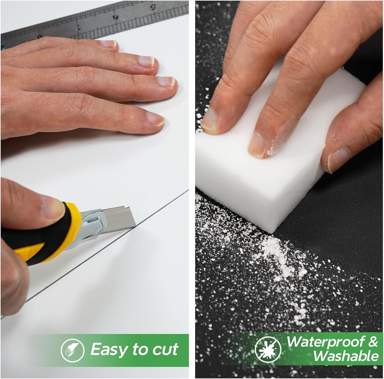 Smooth Drop Ceiling Tiles 2 x2ft, PVC Ceiling Tile 24×24" Waterproof, Fire-Rated