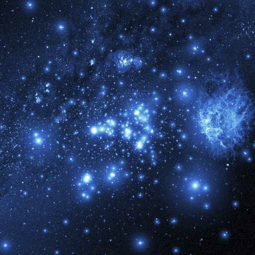 Blue Ceiling With Stars, Galaxy, Night Sky Wallpaper Murals, Cosmos Sticker