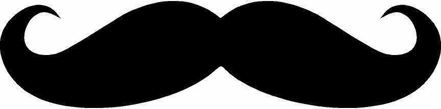 30 – 1" X Small Mustache Vinyl Decal Wall Electric Outlet Funny Sticker Stache B
