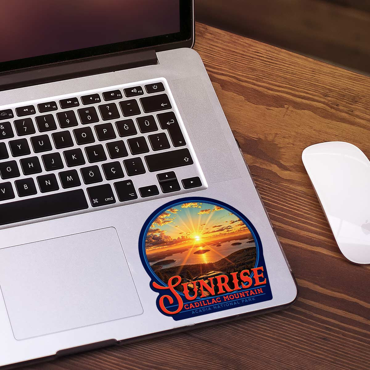 Cadillac Mountain Sunrise Acadia National Park Die Cut Sticker