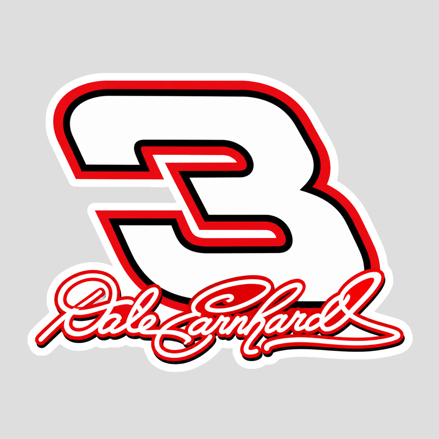 Dale Earnhardt Number 3 Logo Weather Resistant Vinyl Sticker/Decal NASCAR 11