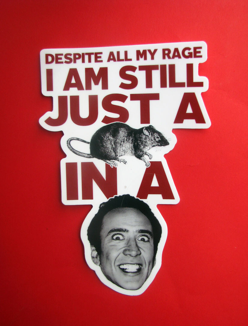 "Rat In A Cage" Vinyl Sticker – 5.75" 90s Rock Music Decal Smashing Pumpkins