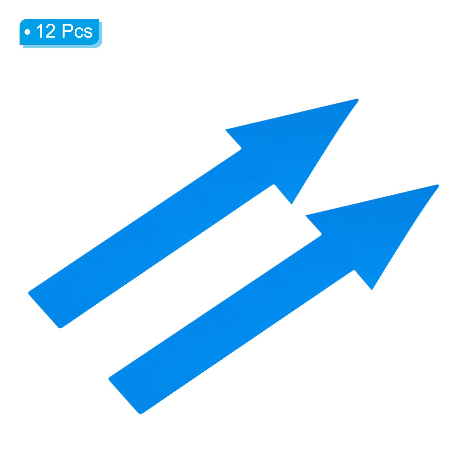 12Pcs 6" L Directional Arrow Sticker Self Adhesive Decal Sign Blue