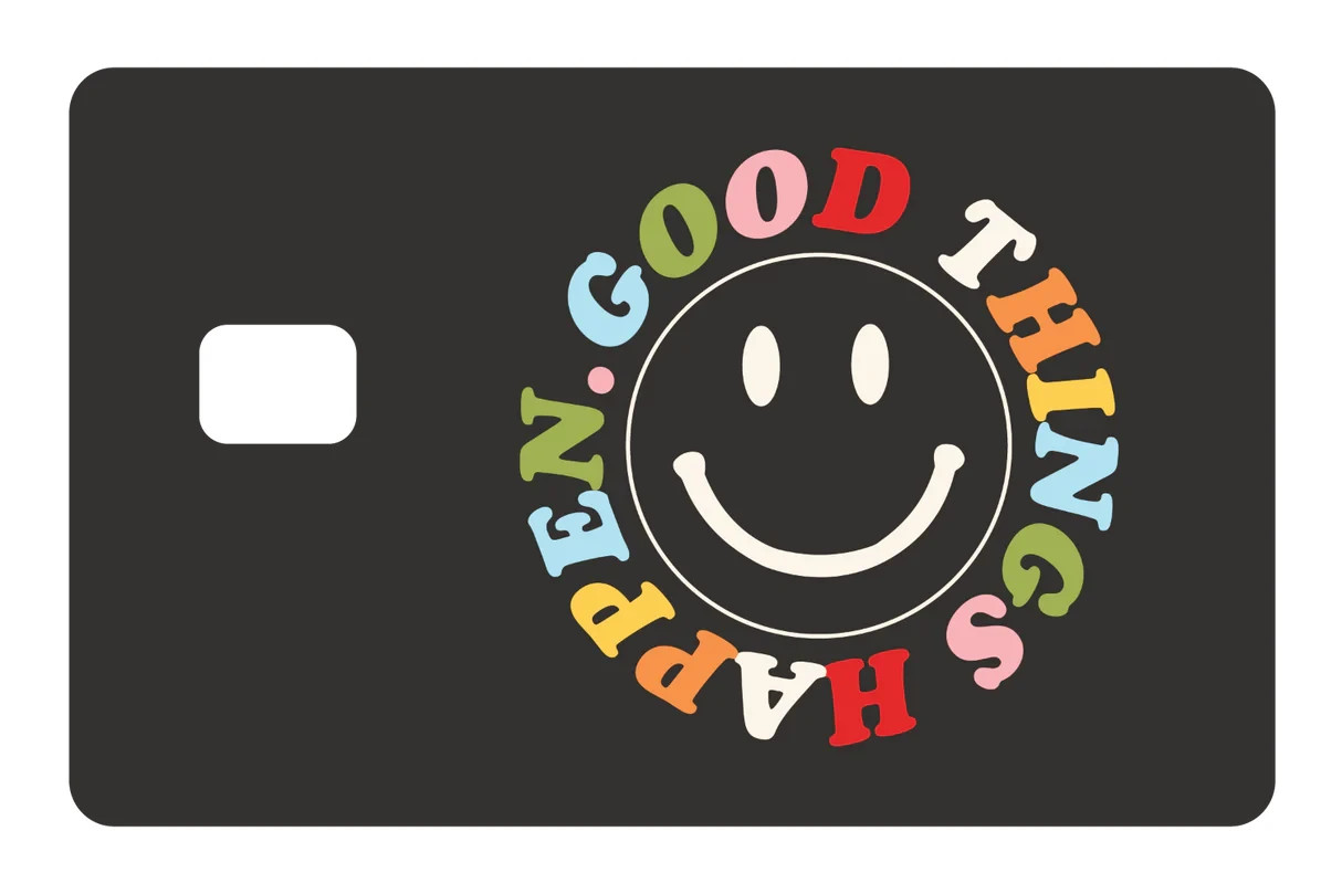 Good Things Happen Card Skin 4 Pack Aesthetic Decal Set for Credit Card