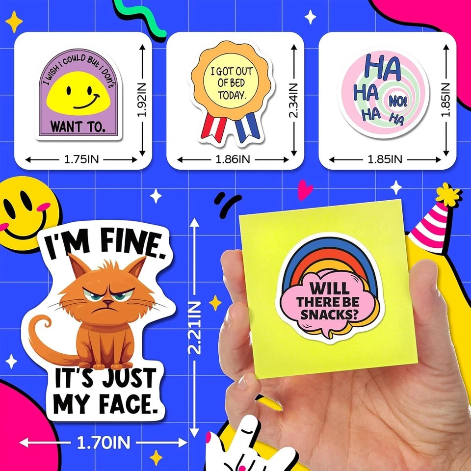 200 Sarcastic Stickers for Adults Funny Stickers Pack for Laptop Snarky Meme Sti