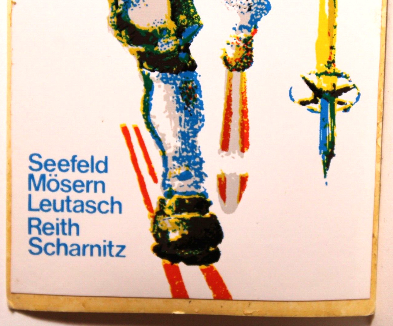 1976 Innsbrock Austria Olympics Walter Potach 5x2in STICKER Decal Vinyl Souvenir