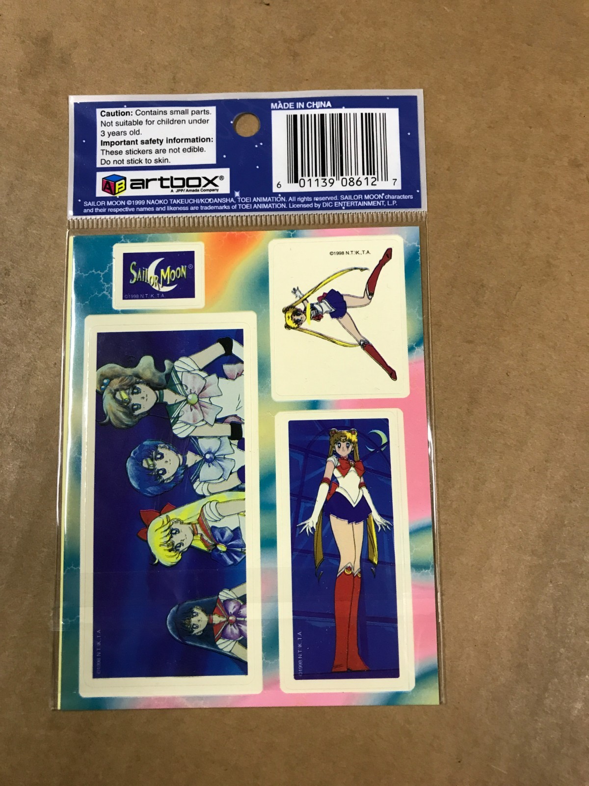 VTG 1999 ARTBOX Sailor Moon Super-Size Stickers Pack