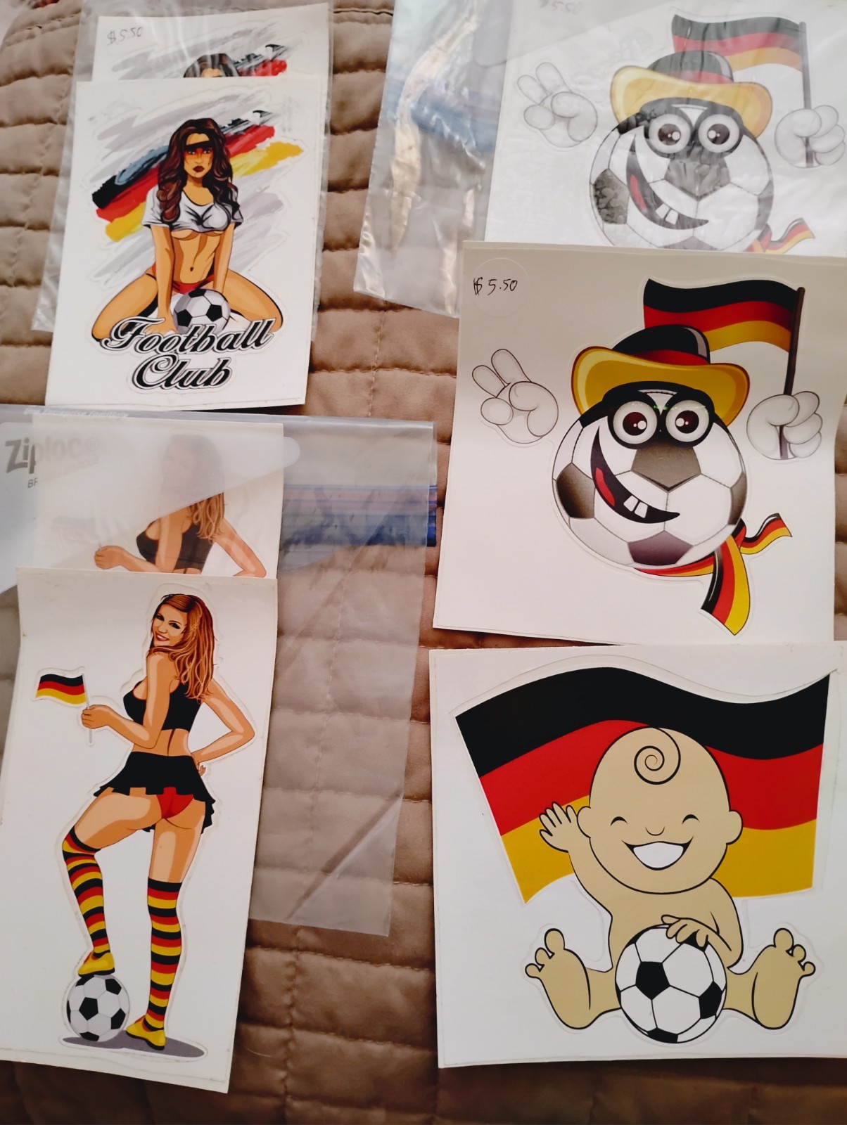 World Cup,Germany Flag Soccer Club Fan FUN .kind Car Bumper Sticker Decal B3