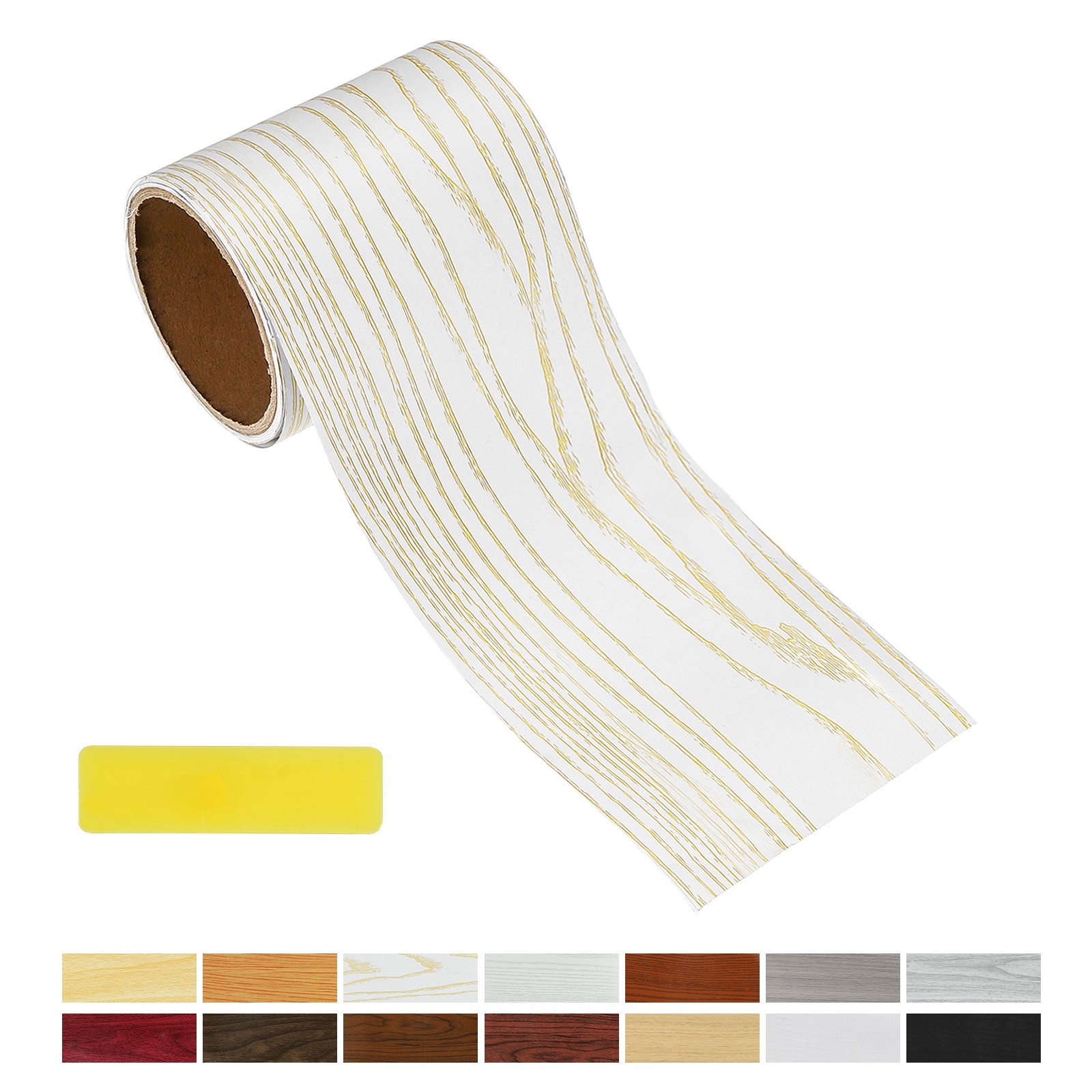 Wood Grain Repair Tape, 3.94 Inch x 16.4 ft Self Adhesive, Yellow Oak