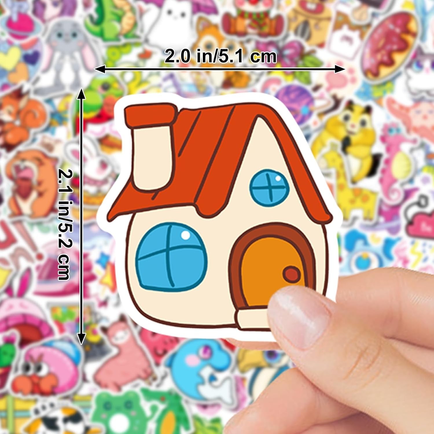 300 pcs Animal Sticker for Water Bottles, Cute Waterproof Vinyl Stickers Pack De