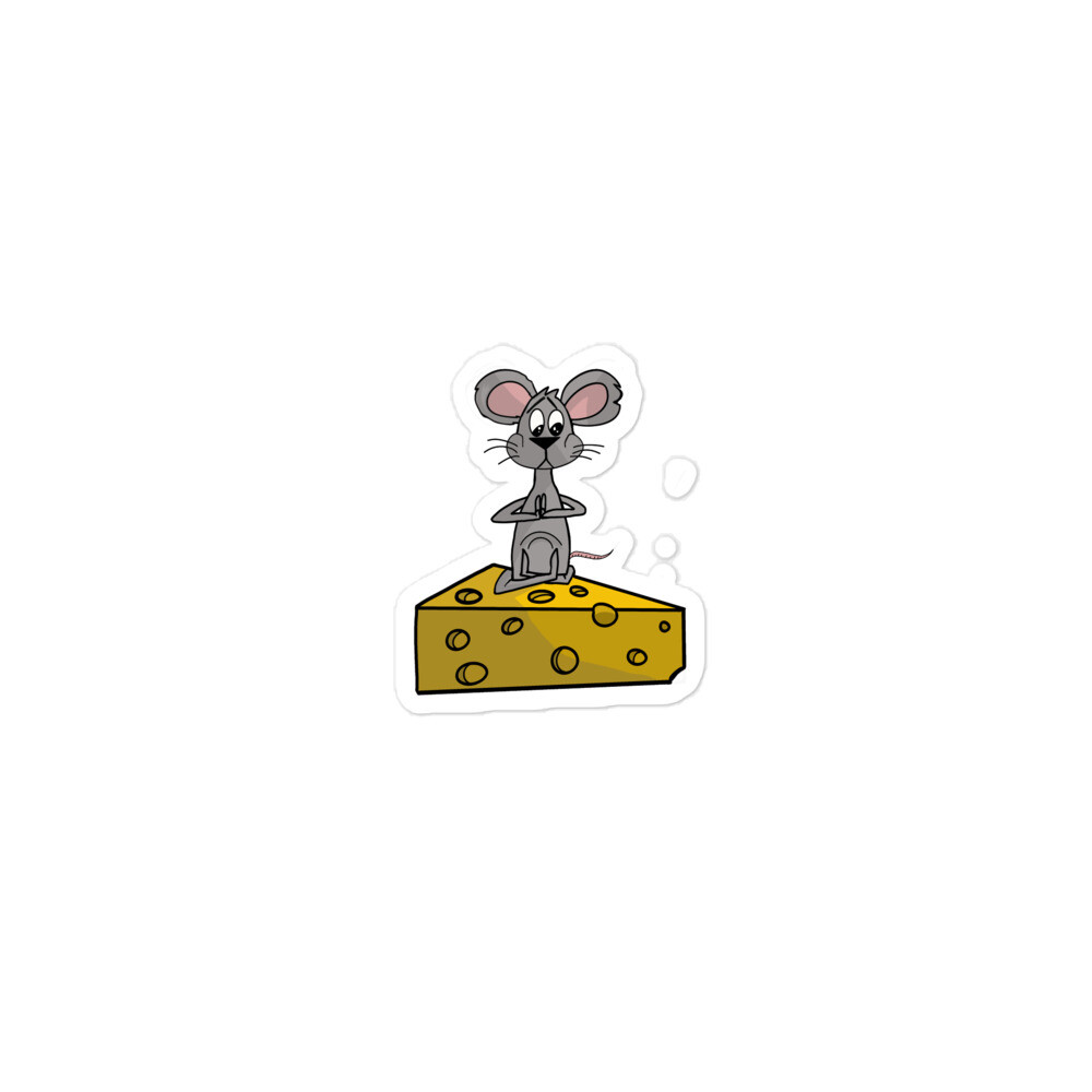Yoga Mouse Bubble-free stickers with original artwork