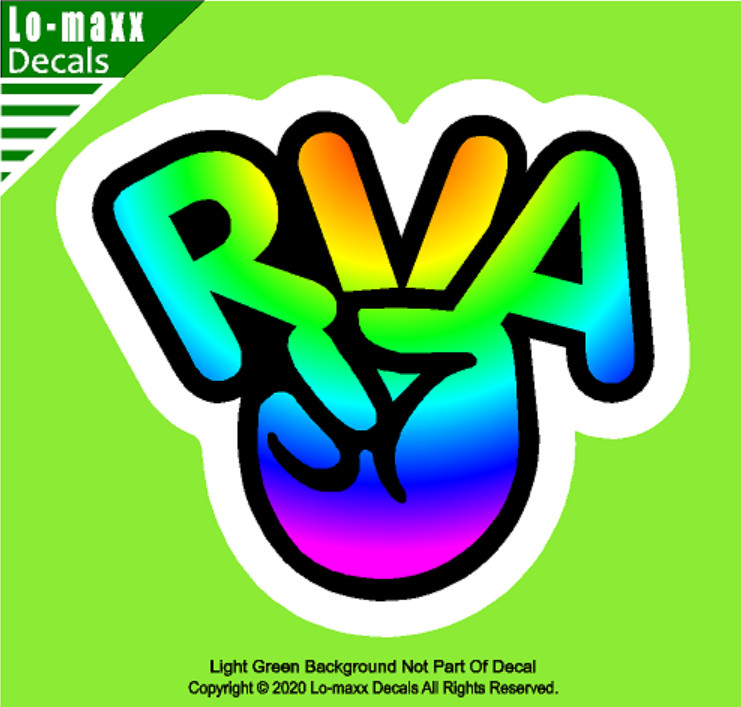 RVA Richmond Virginia Peace Unique Custom Design Colorful Printed Vinyl Sticker