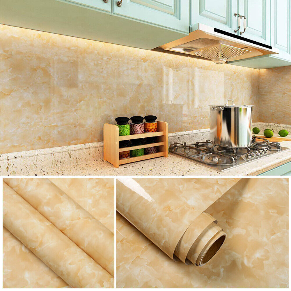 Marble Contact Vinyl Paper Self Adhesive Peel Stick Wallpaper Kitchen Countertop