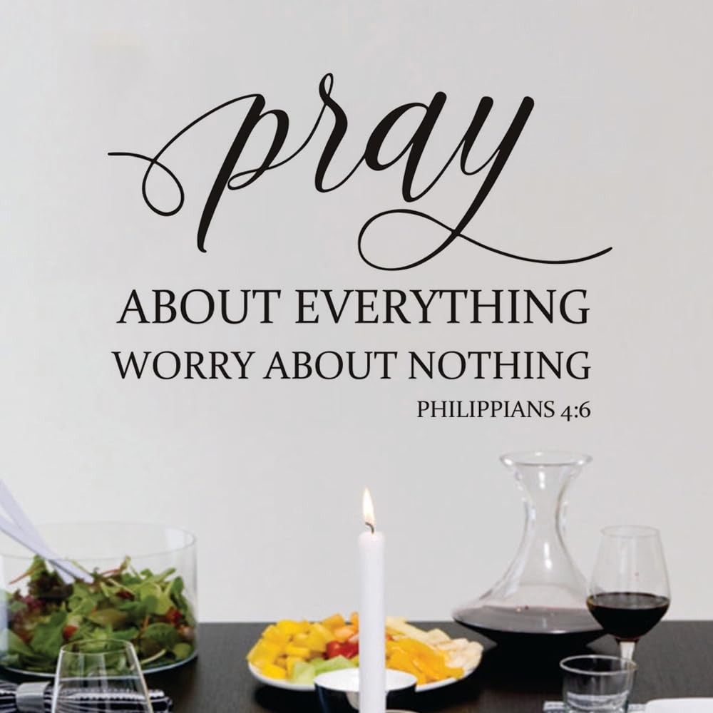 Religion Motivational Wall Decal for Bedroom Living Room Office Bathroom