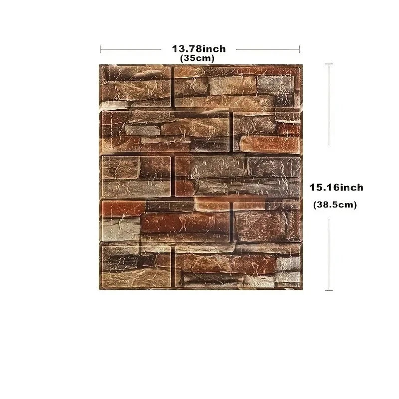 DIY 3D Brick Wallpaper Self Adhesive Foam Wall Sticker Waterproof Decor Panel