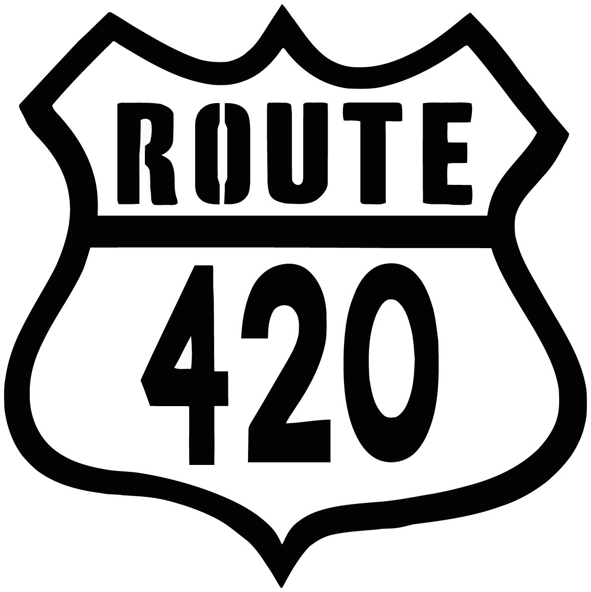 Route 420 Cannabis Decal Sticker: Elevate Your Ride's Vibe – 6241